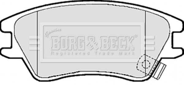 BORG & BECK Комплект тормозных колодок, дисковый тормоз BBP2102